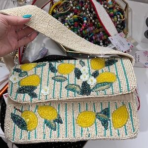 Lemon Beaded Women's Bag